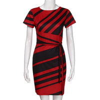 Best Sell New Fashion Women's Working Dresses Pencil Stripe Party Casual