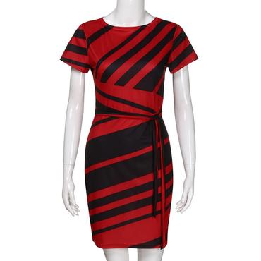 Best Sell New Fashion Women's Working Dresses Pencil Stripe Party Casual