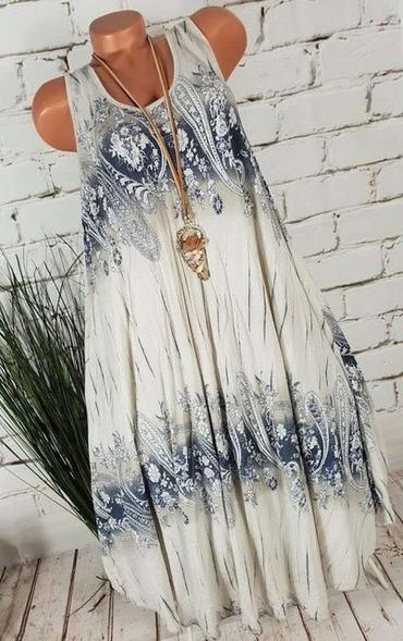 New best selling fashion wild print round neck sleeveless Dresses