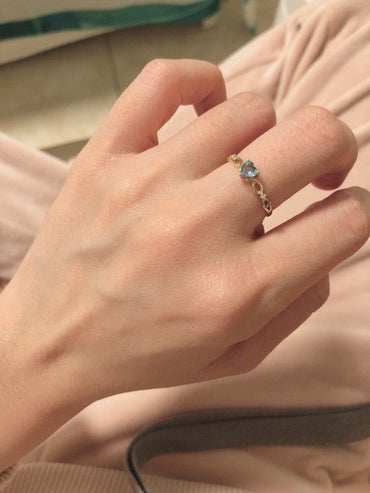 New Fashion Crystal Twist Classical Heart Wedding Rings For Women