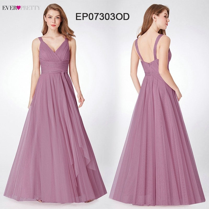 Prom Long Elegant Dress V-neck Sleeveless A-line Tulle Teal Prom Dress
