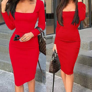 Elegant Dress Women Long Sleeve Bodycon Party Dress