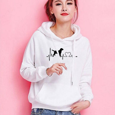 Dropshipping New Fashion DOG MOM Print Kawaii Sweatshirts Hoodies Women