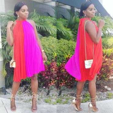 Best selling new women's color matching chiffon
