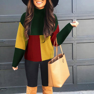 New Women Sweater Autumn And Winter Polyester Casual Color Pullover Sweater