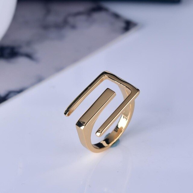 Punk Big Rectangular Wide Rings for Women