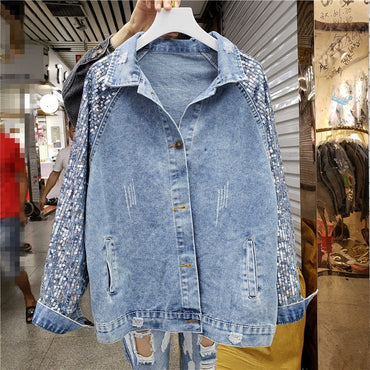 Spring and autumn women's denim jacket