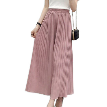 2020 summer new wide leg pants women's casual loose chiffon