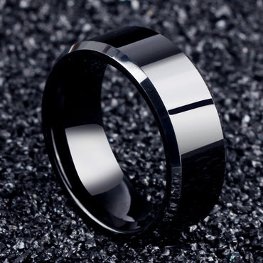 Fashion Charm Jewelry ring men stainless steel Black Rings For Women