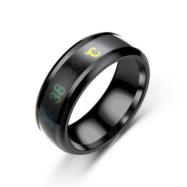 Temperature Ring Titanium Steel Mood Emotion for Women