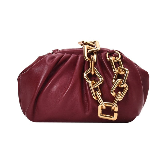 New Style Design Cool Girl Punk Wide Chian Hobos Bag Night Club Party