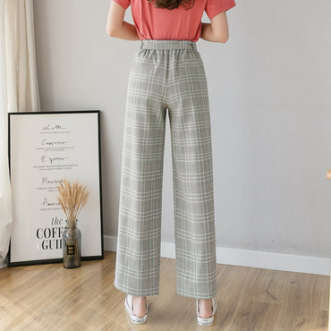Spring Summer New High Waist Thin Chiffon Wide Leg Pants Women's Loose Casual