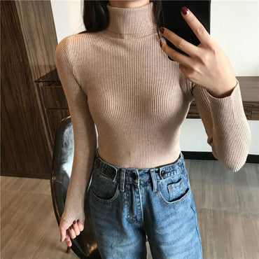 Winter Tops Turtleneck Sweater Women