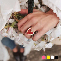New Arrivals Must Have Vintage Gold Color Red Heart Rings For Women