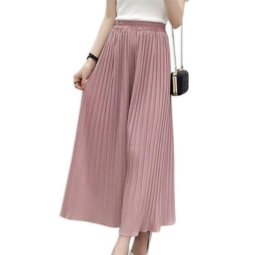 2020 summer new wide leg pants women's casual loose chiffon