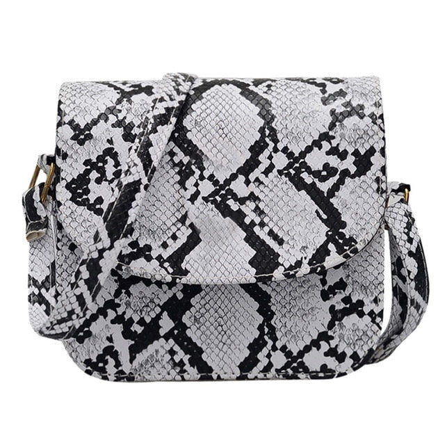 New fashion women's outdoor buckle snake pattern Messenger bag mobile phone