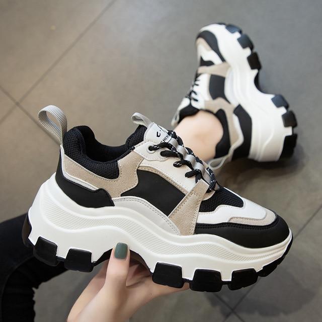 Women Chunky Sneakers Vulcanize Shoes Korean Fashion