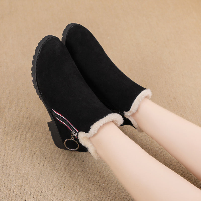 New Fashion Platform Winter Boots Women Shoes Black Martin