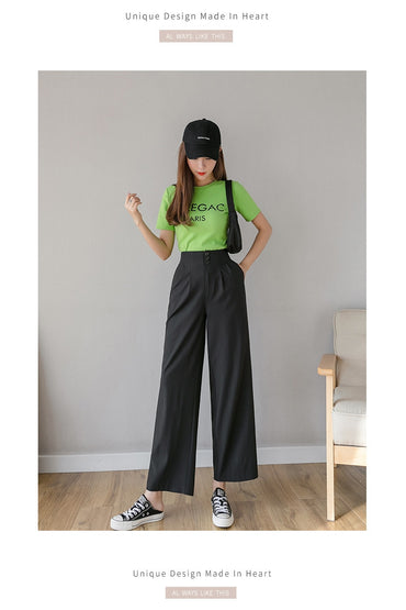 High Waist Chiffon Wide Pants Women's 2020