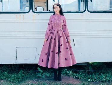 High Quality  Best-selling Ruffles Woman Long Corduroy Dress