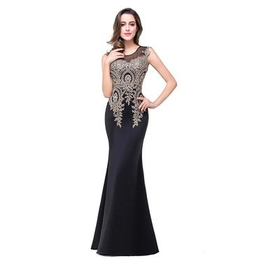 2020 Best-selling New Women Fashion Dress Gauze Hollow Gold Thread
