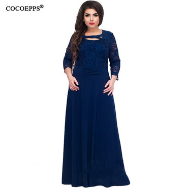 Women Lace Dress plus Size New 5XL 6XL Elegant Big Size Long Dress