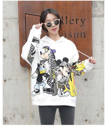2020 Spring New Style Hoodie Women's Hooded Versatile Cartoon Printed