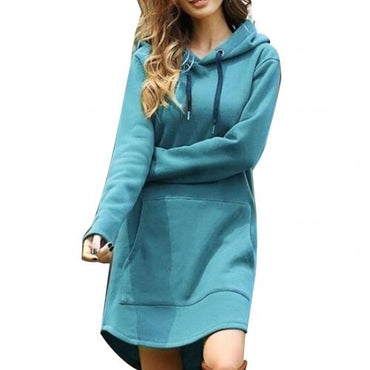 New Casual Hooded Plus Size Women Autumn Warm Sweatshirt Long Sleeve