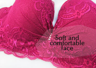 Lace Push Up Bra Black