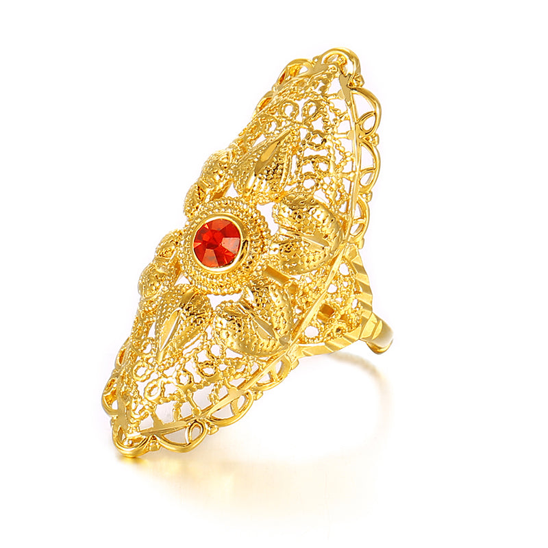 New Ethiopian Red Stone Wedding Ring for Women