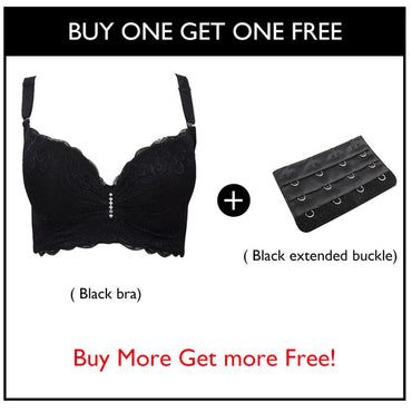 Lace Push Up Bra Black