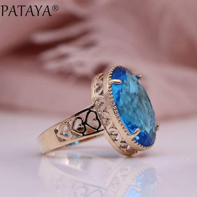 New Oval Tourmaline 13 Colors Luxury Rings Women