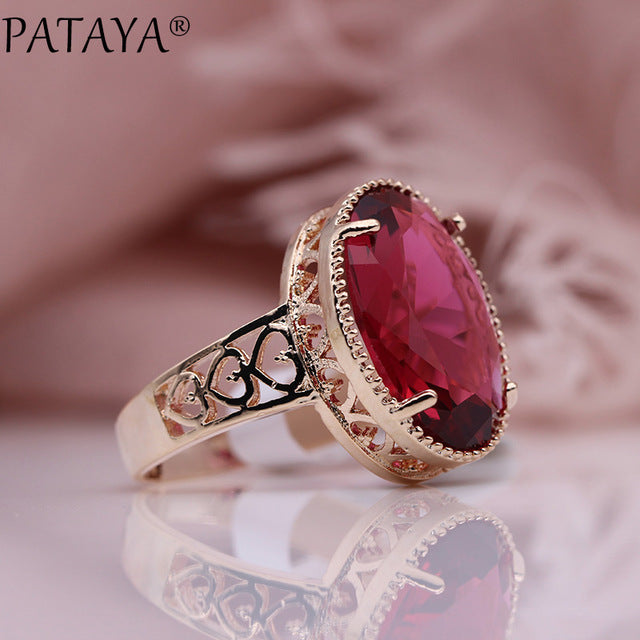 New Oval Tourmaline 13 Colors Luxury Rings Women