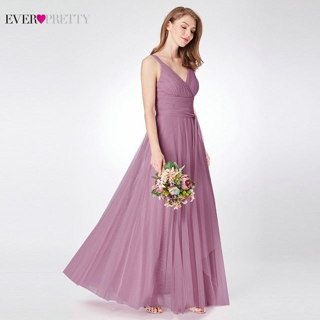 Prom Long Elegant Dress V-neck Sleeveless A-line Tulle Teal Prom Dress